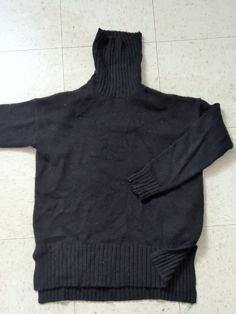 Joe Fresh Black Ribbed Turtleneck Sweater